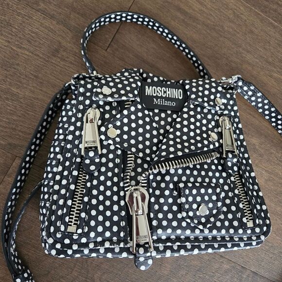 Moschino Couture Biker Bag Polka Dot - Picture 7 of 16
